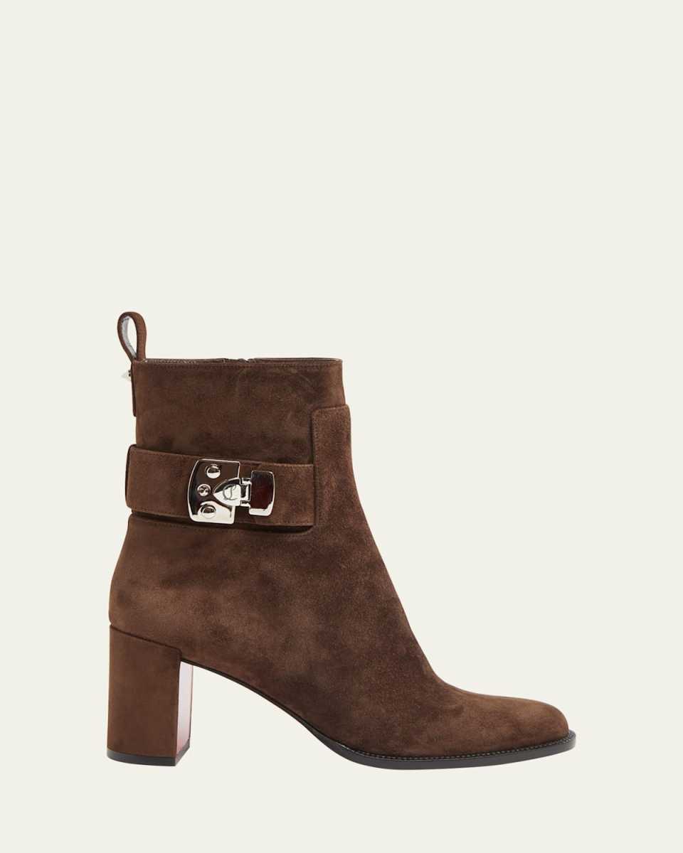 Lock Suede Red Sole Booties